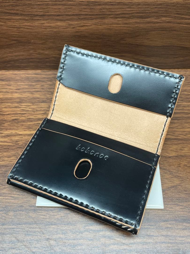 手縫い名刺入れ 新喜皮革製コードバン　K04