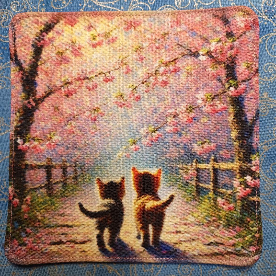 yourelia 4重ハンカチ　ネコちゃん柄　18枚