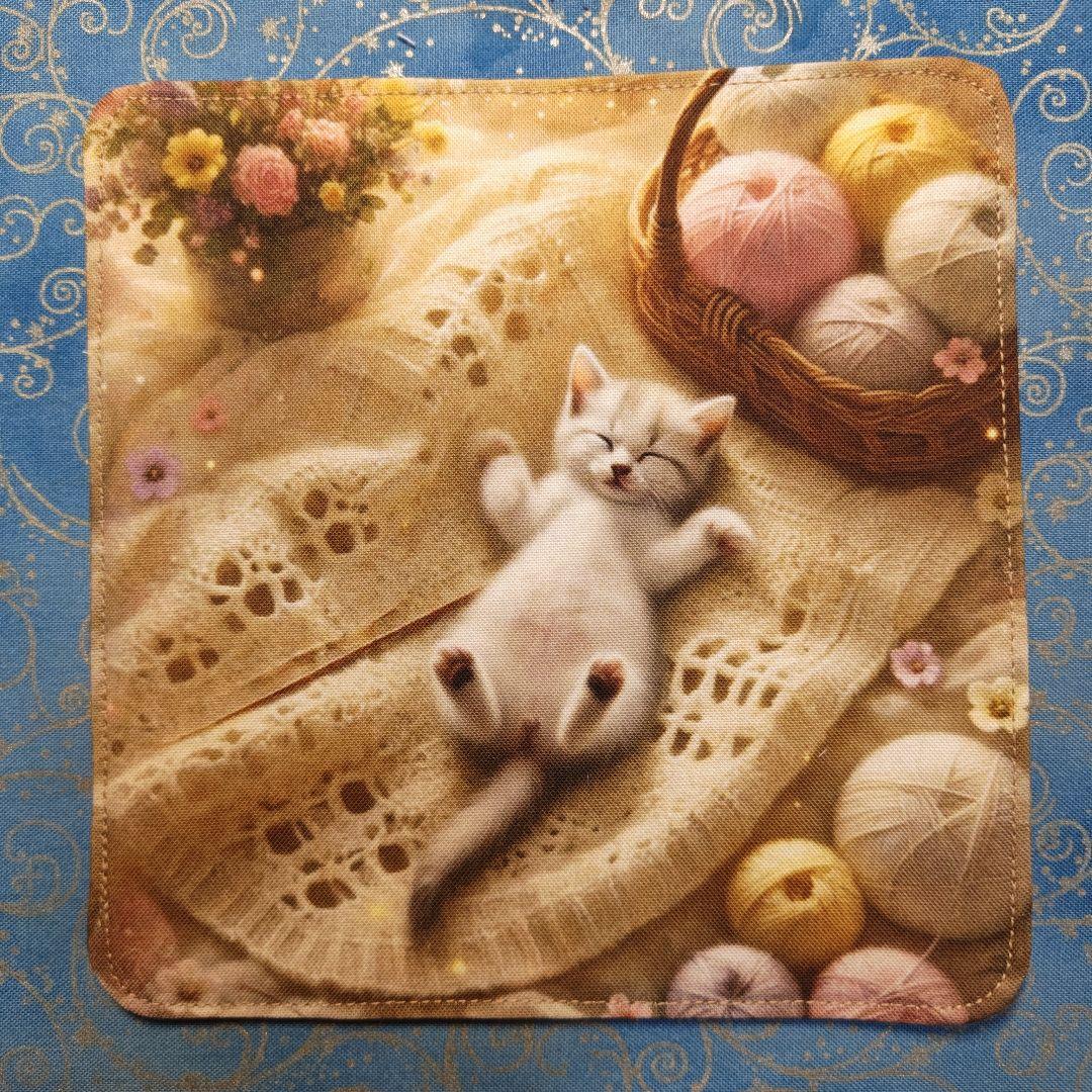 yourelia 4重ハンカチ　ネコちゃん柄　18枚