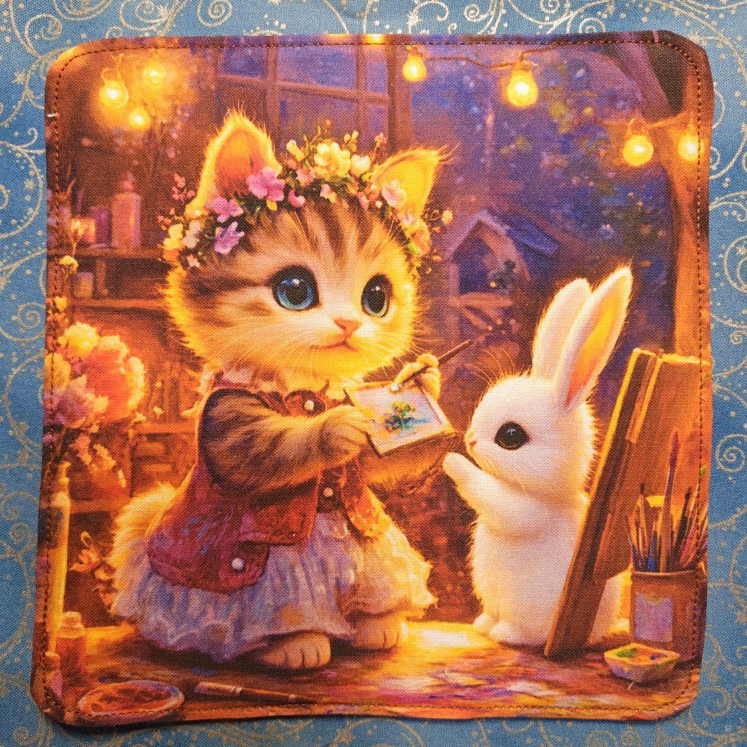 yourelia 4重ハンカチ　ネコちゃん柄　18枚