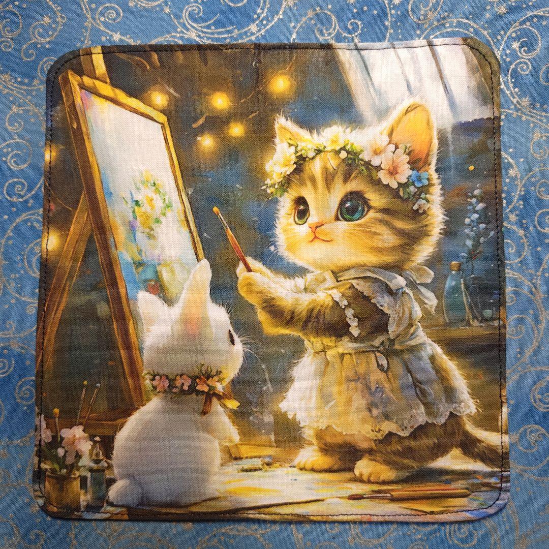 yourelia 4重ハンカチ　ネコちゃん柄　18枚