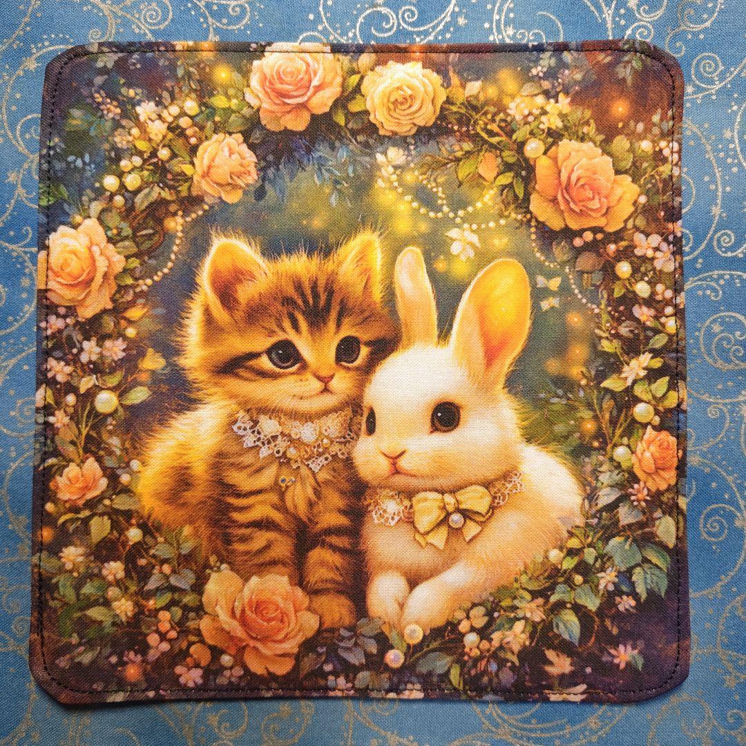 yourelia 4重ハンカチ　ネコちゃん柄　18枚