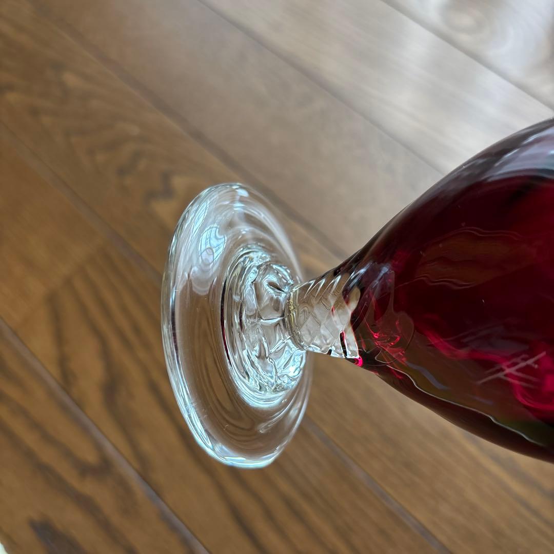 倉敷ガラス　作家もの　手吹きガラス　1客　新品未使用　民芸品　工芸品