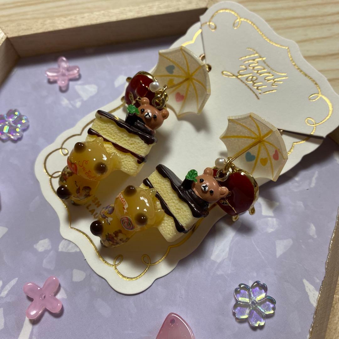 ☆くまさんケーキとsweets猫ちゃんピアス☆①