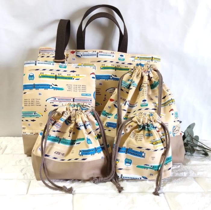 《通園・通学3点セット》新幹線・イエロー　＃n1372