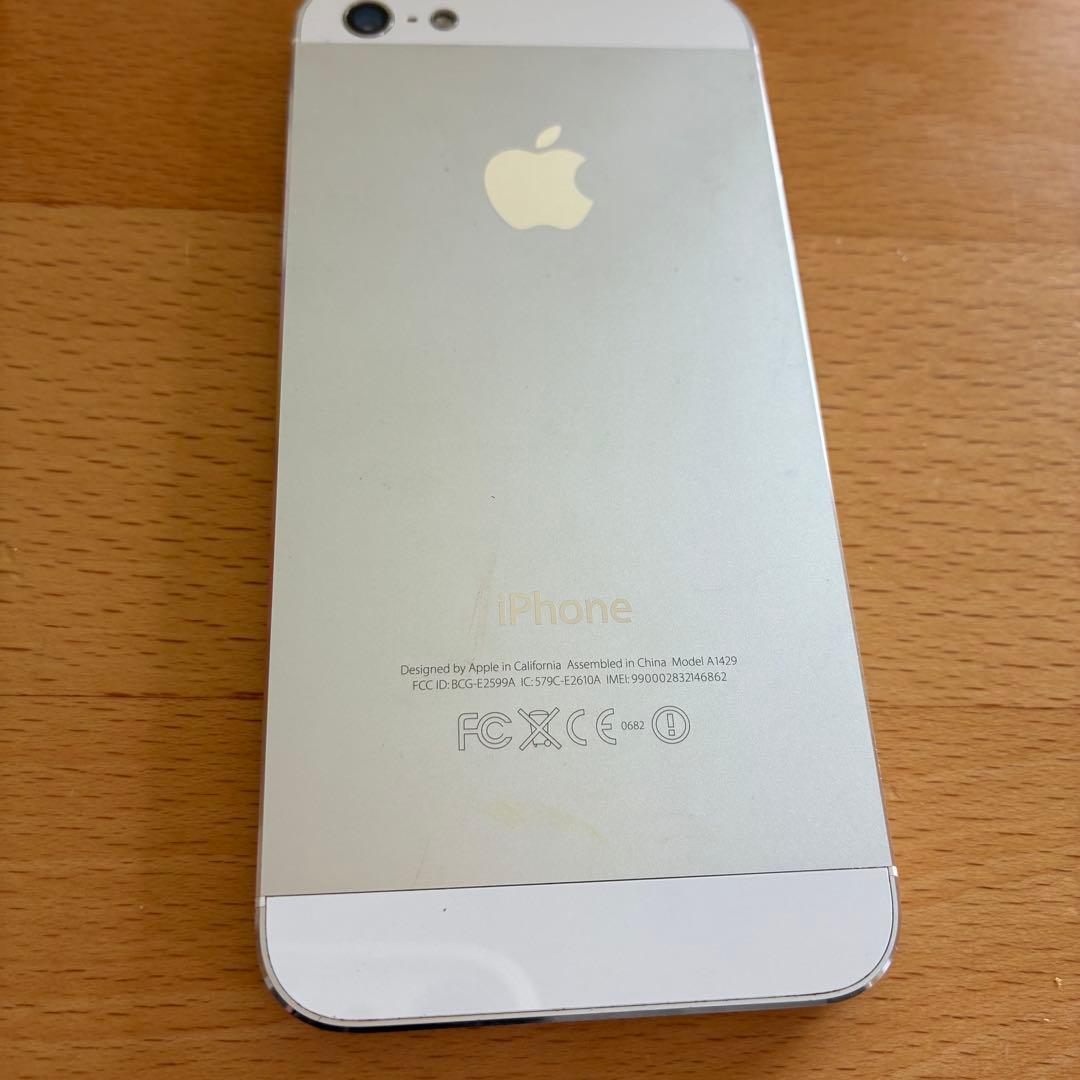 iPhone 5 16GB シルバー 本体 動作良好 Wi-Fi利用可初期化済
