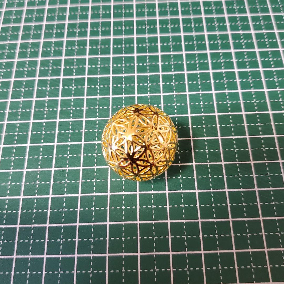 2793・10こ　フラワーオブライフ立体チャーム　空洞タイプ　アクセサリーパーツ