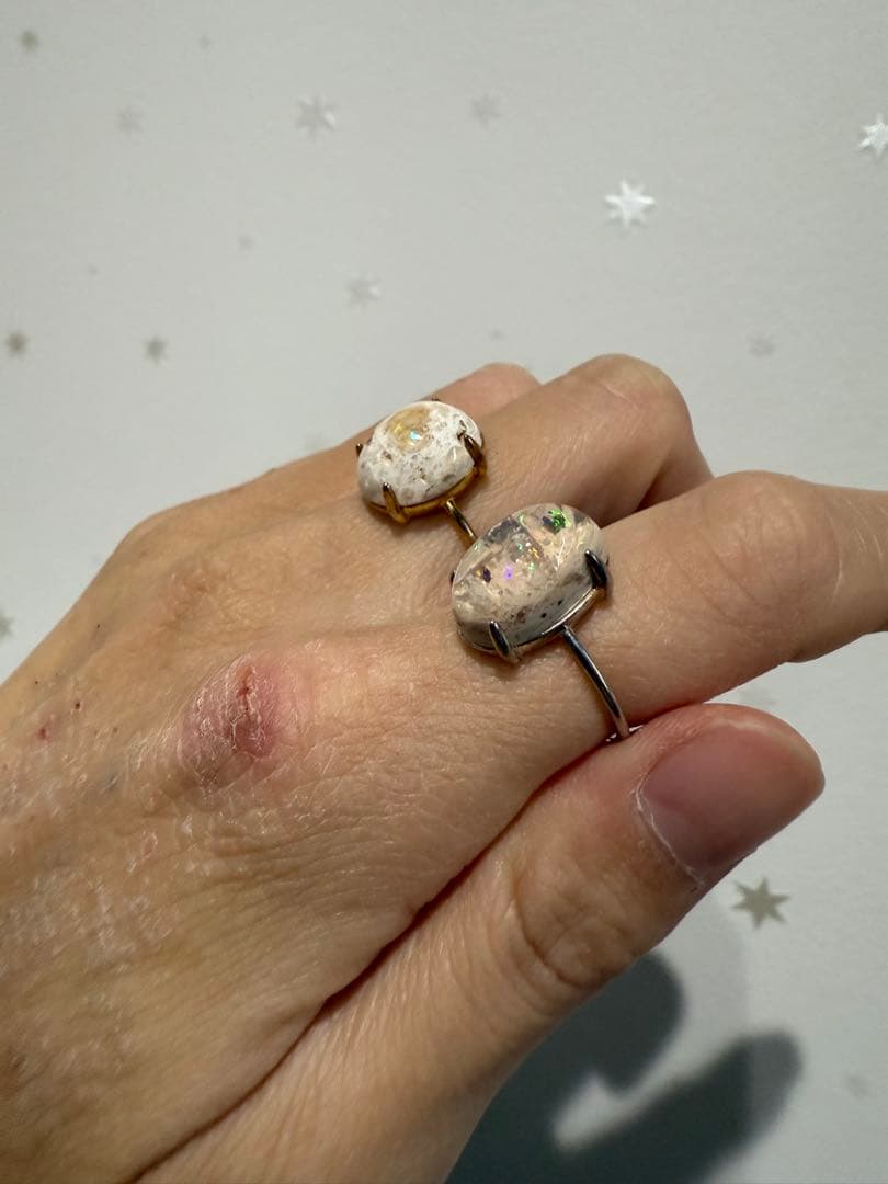 カンテラオパール リング ハンドメイド