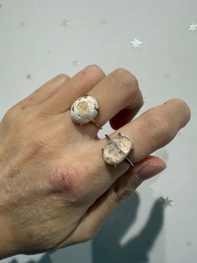 カンテラオパール リング ハンドメイド