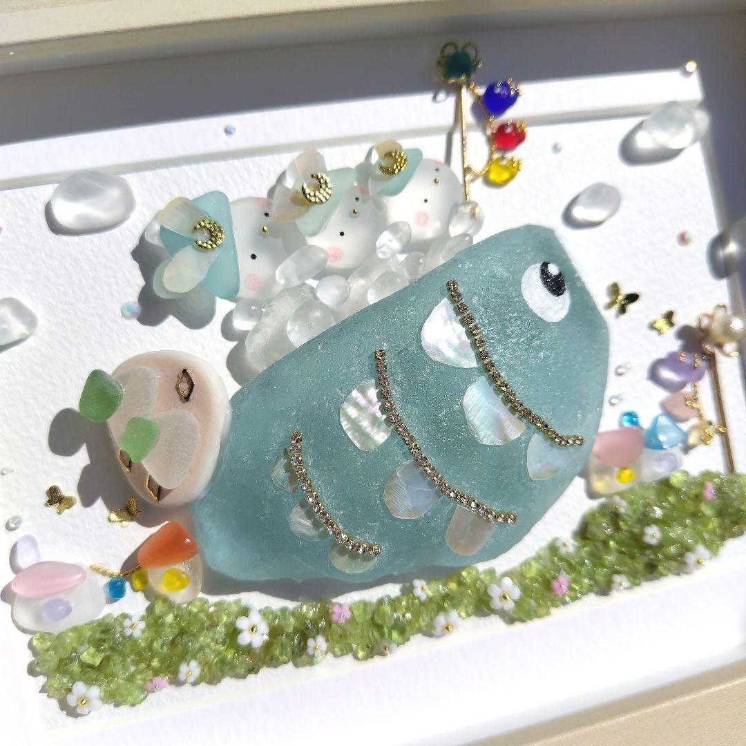 シーグラスアート『 大きな鯉のぼりにのって～Special‧⁺ ⊹˚～』