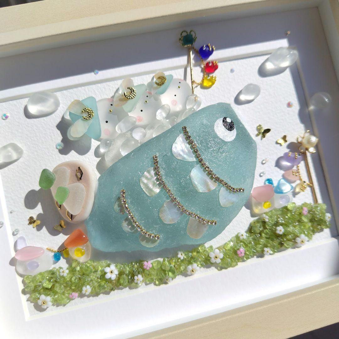 シーグラスアート『 大きな鯉のぼりにのって～Special‧⁺ ⊹˚～』