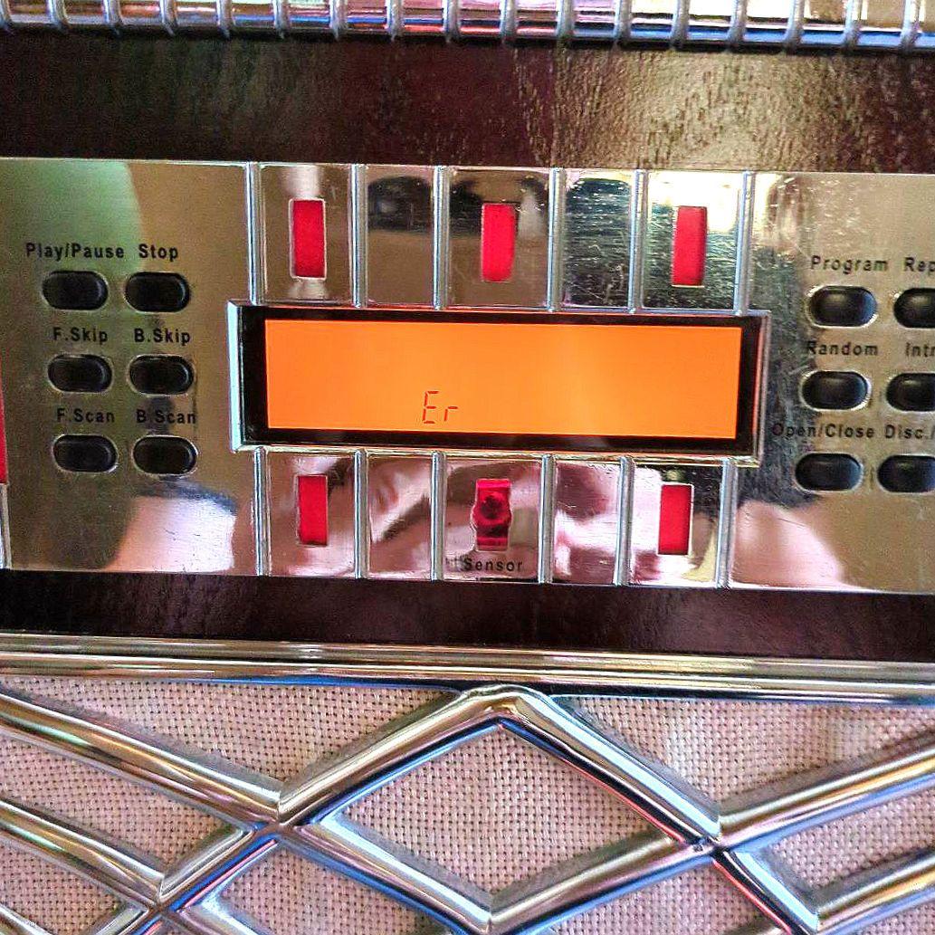 フルサイズジュークボックス型CDラジオ ネオン付 インテリア CD使用不能