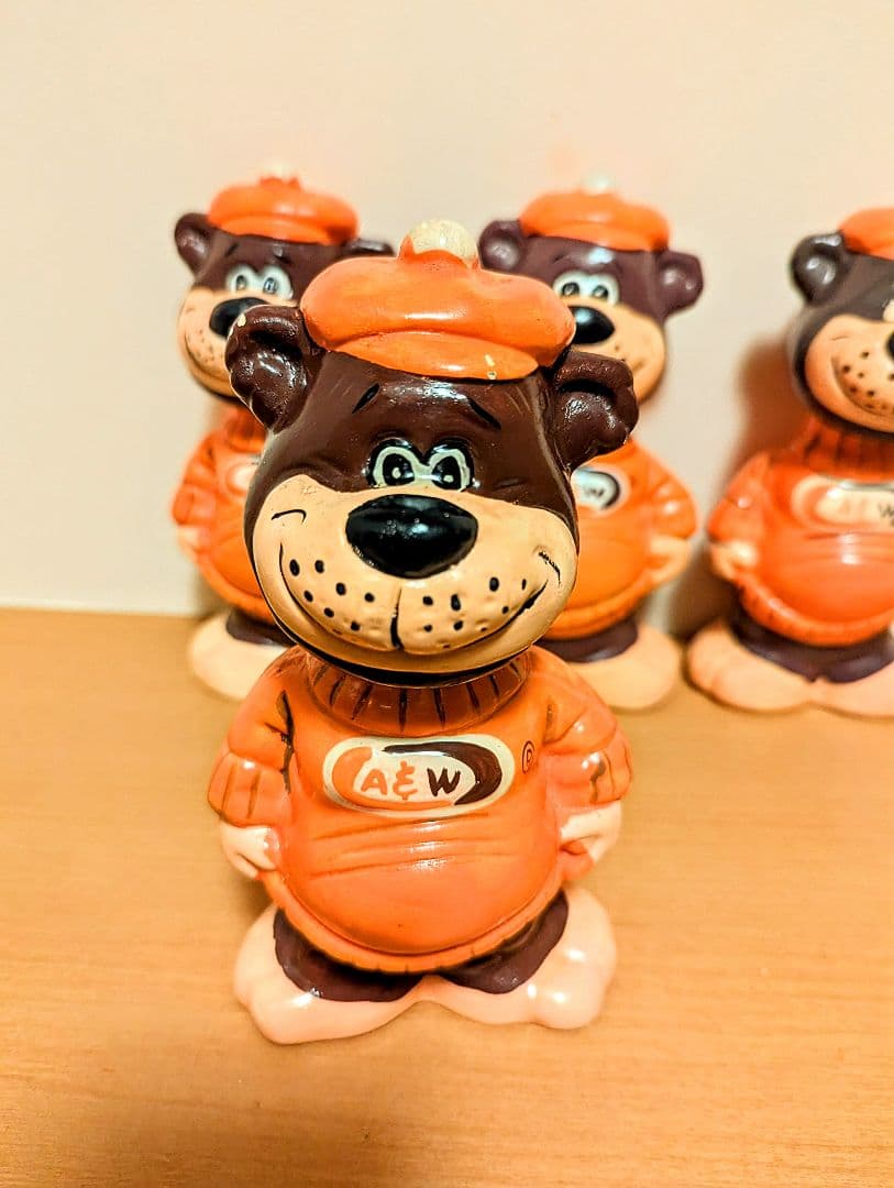 A&W エンダー グレートルートベア ルーティ 貯金箱　4体セット+ぬいぐるみ