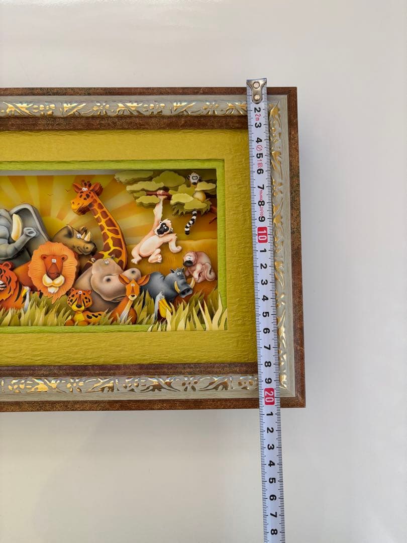 シャドーボックス完成品　　　　　　　　　　サファリの動物
