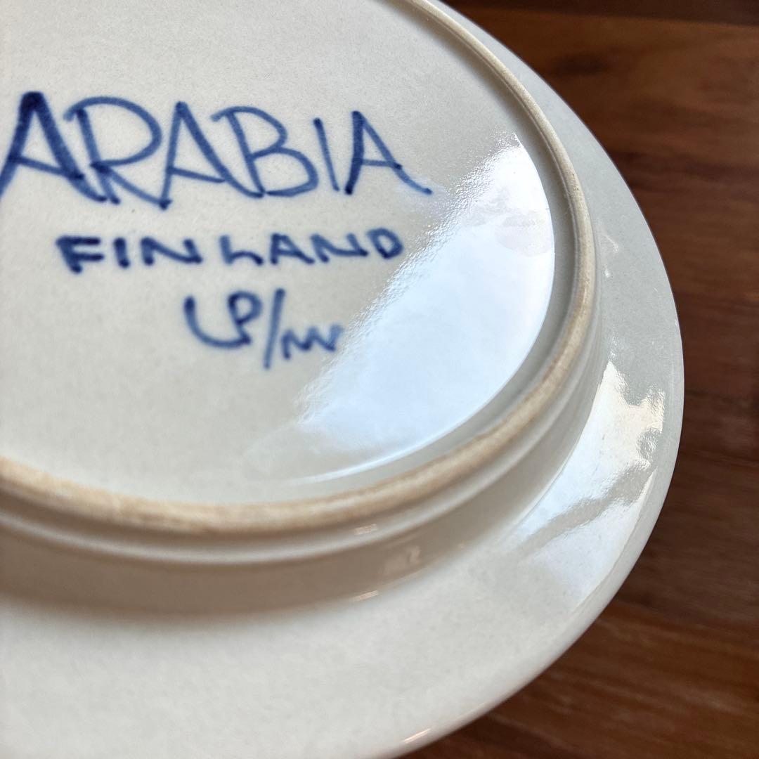 希少　Arabia　Anemone　アネモネ　絵柄入り　プレート　16cm　レア