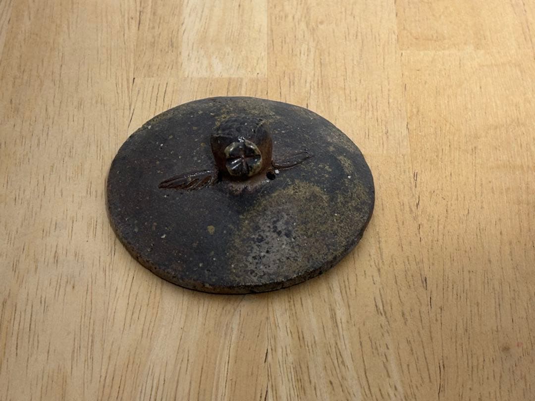 76.備前焼 宝瓶 登り窯 柘榴 ザクロ 手びねり 急須