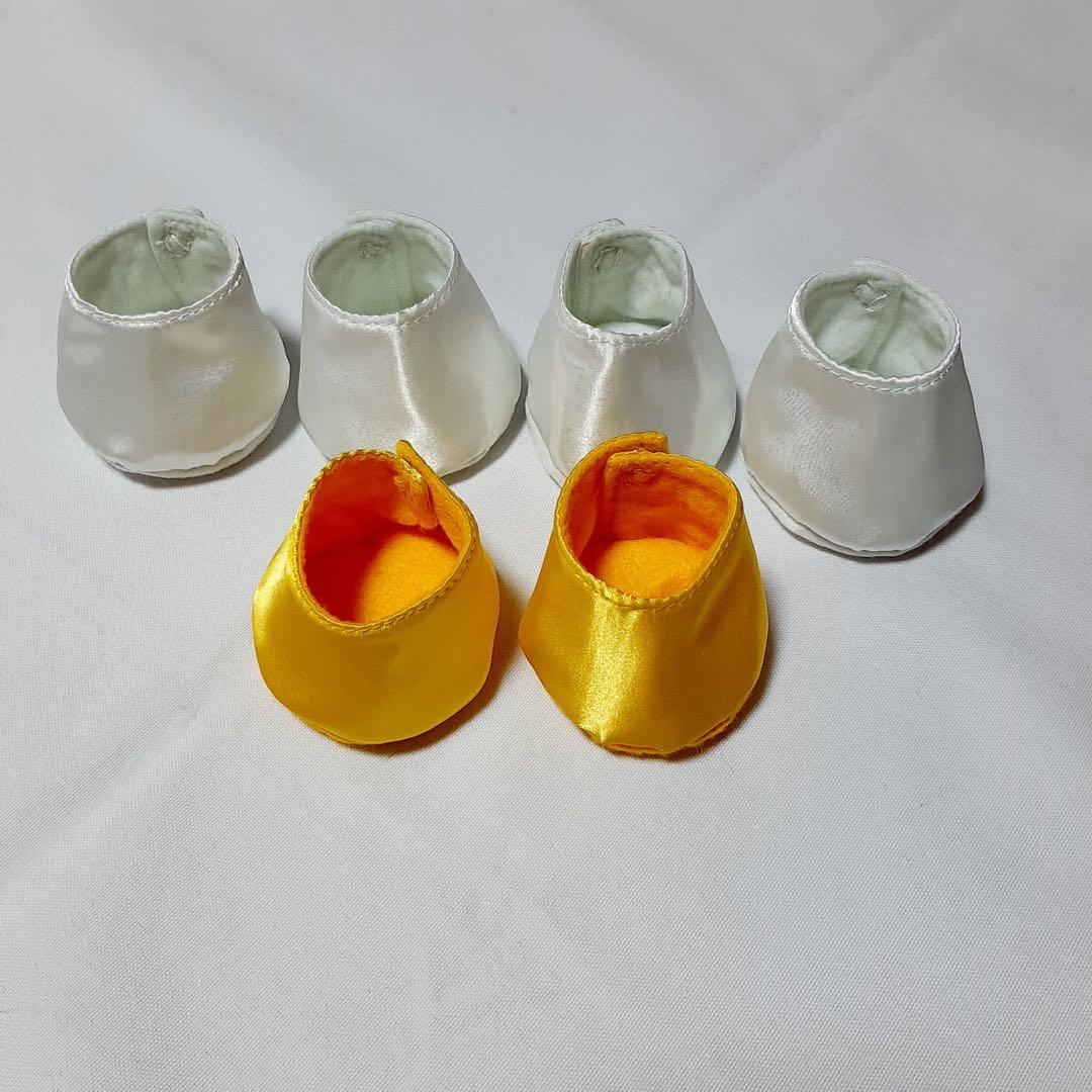 【メル】リーナベル ショルダー孔雀柄の刺繍ドレス(青)＋お靴3足セット