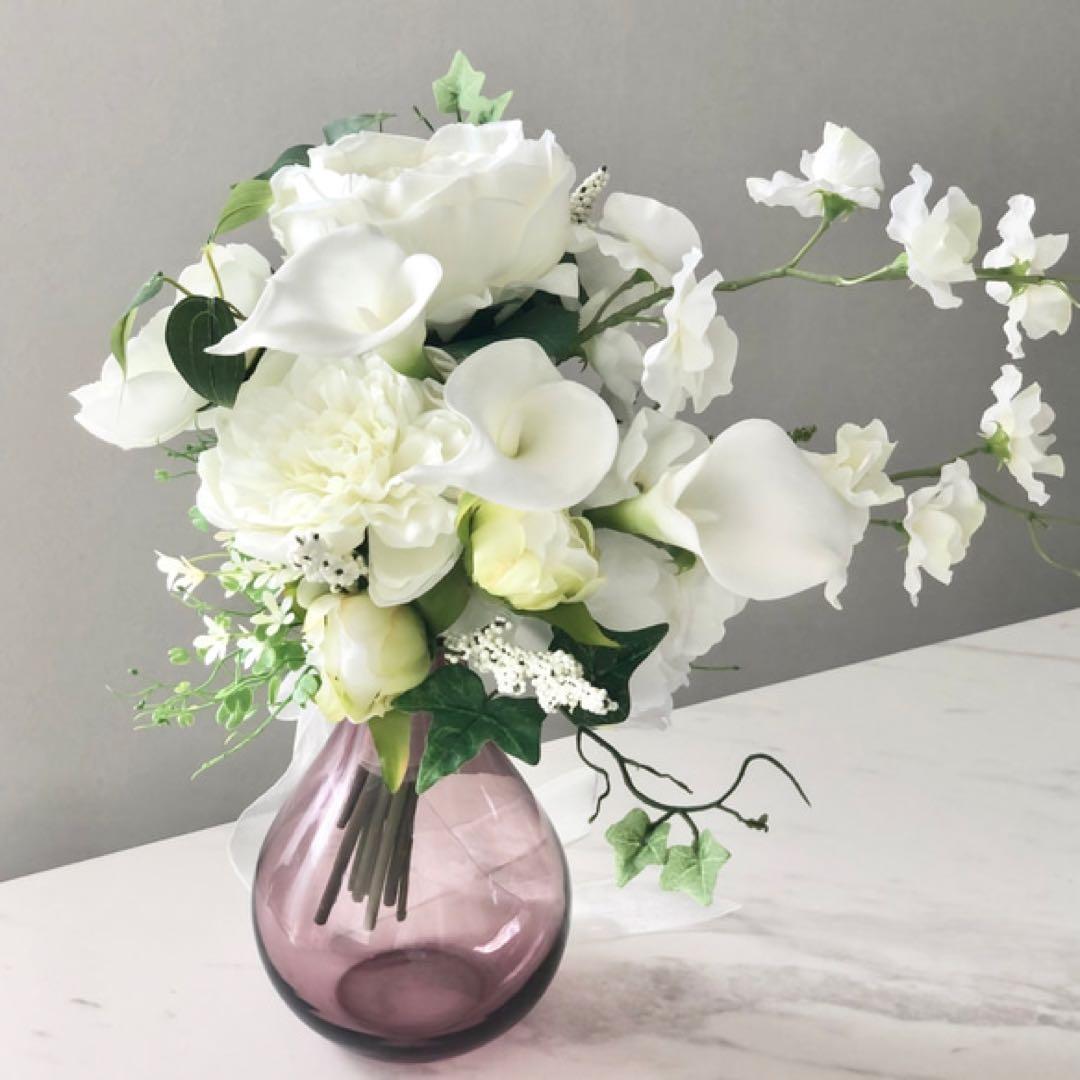 アーティフィシャルフラワー　ウェディングブーケ✖️ブートニア