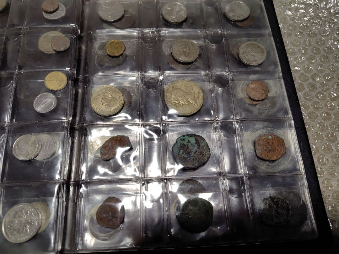 古銭　　まとめ　ファイル　古代ローマ　中国　銀貨　銅貨