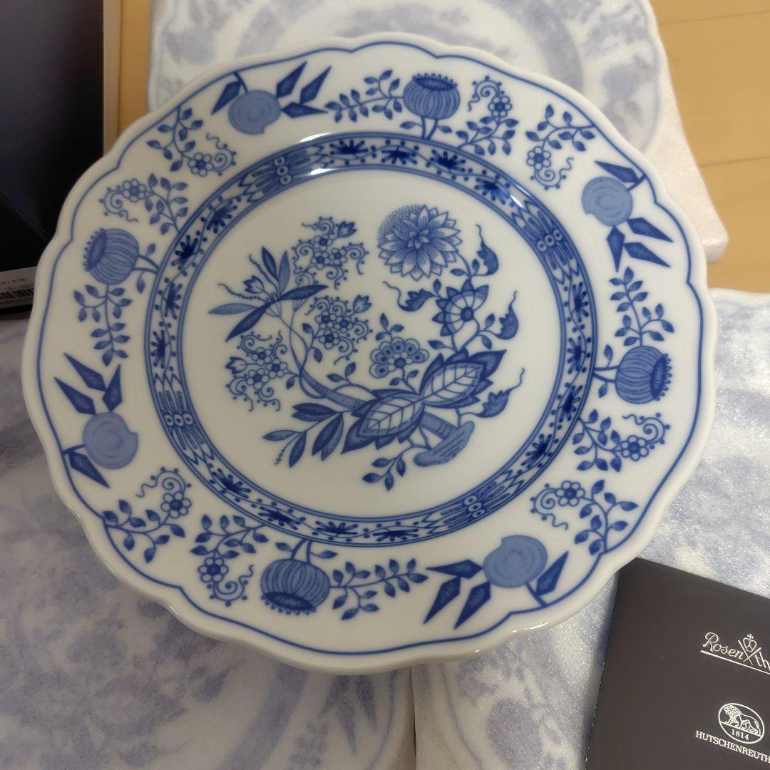 Hutschenreuther 青い花柄皿 4枚セット　新品未使用♡