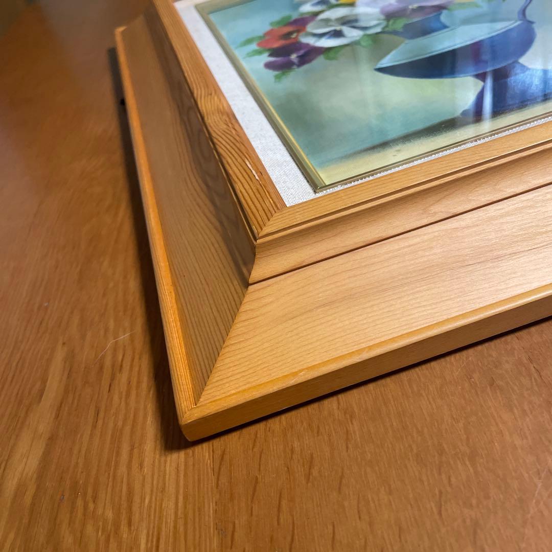 垣内宏乃 油絵/油彩 パンジー　額付 中古 静物画/植物画 Hirono