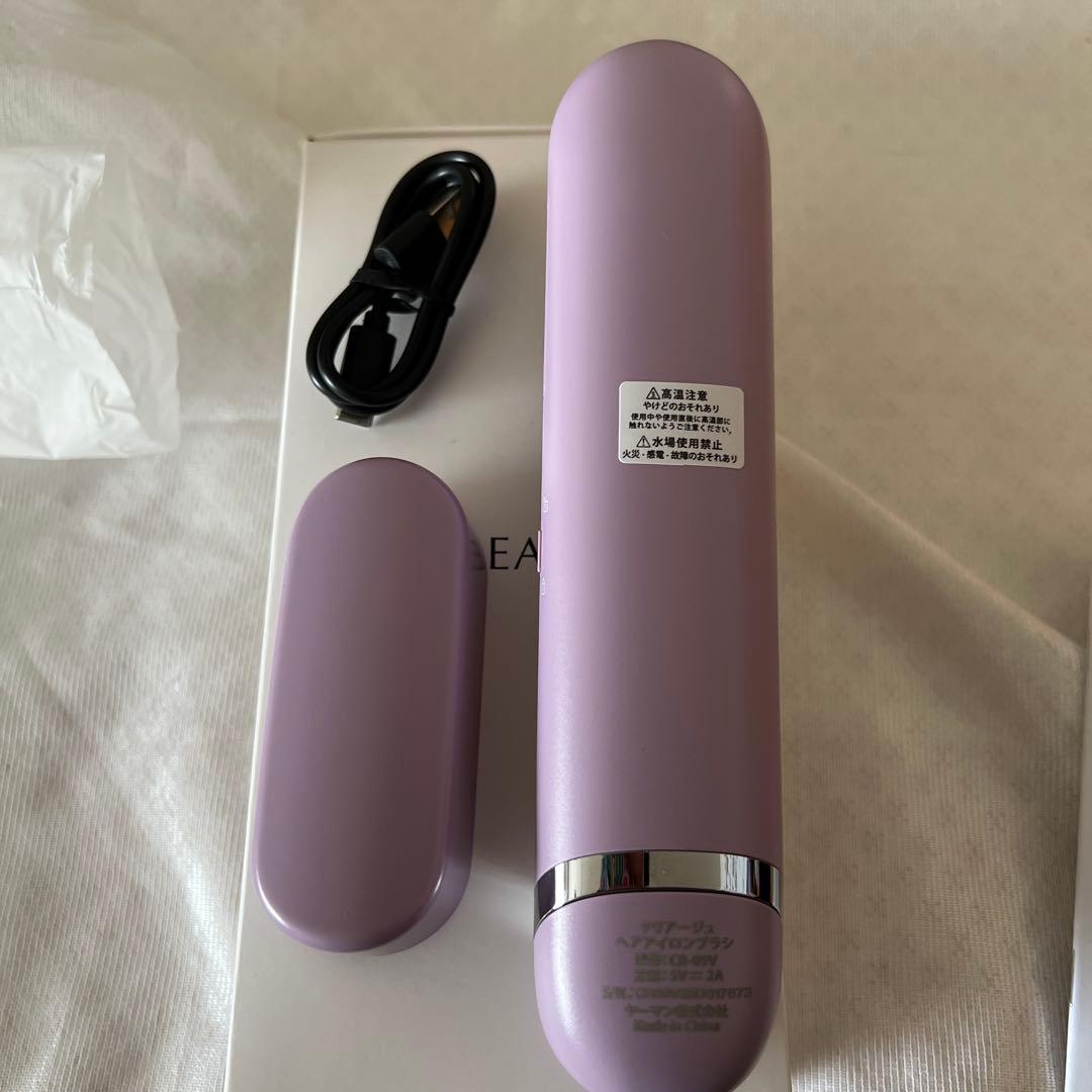 CREAGE ブラシ型ヘアアイロン パープル