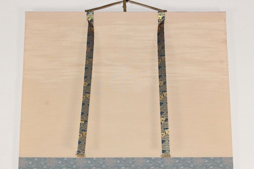 No5900 掛軸　印刷工芸　「伊藤若沖　白鶴図」　絹本　共箱/畳箱　送料無料