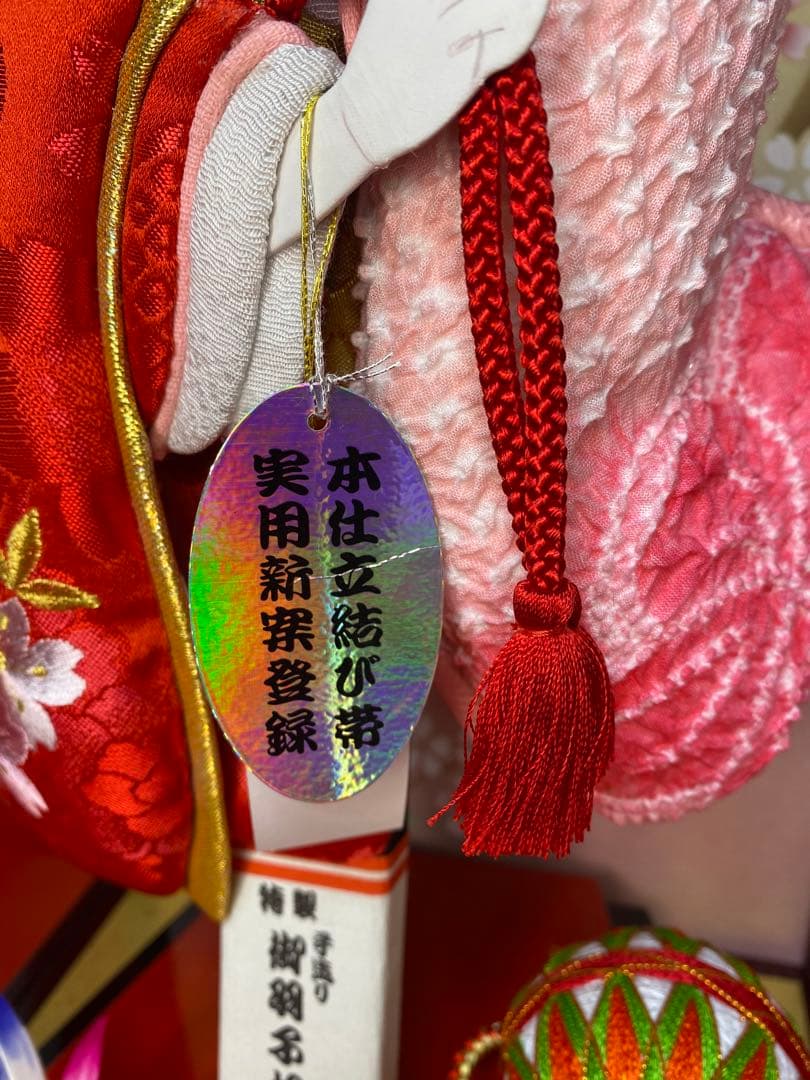 羽子板　立体振袖　ガラスケース１３号・サイズ間口約２９×奥行約２３×高さ約５５㎝