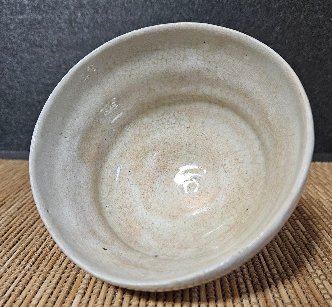 【時代古作品❗】明治時代頃　古萩　雨漏り手　抹茶茶碗　茶道具　茶器　茶の湯