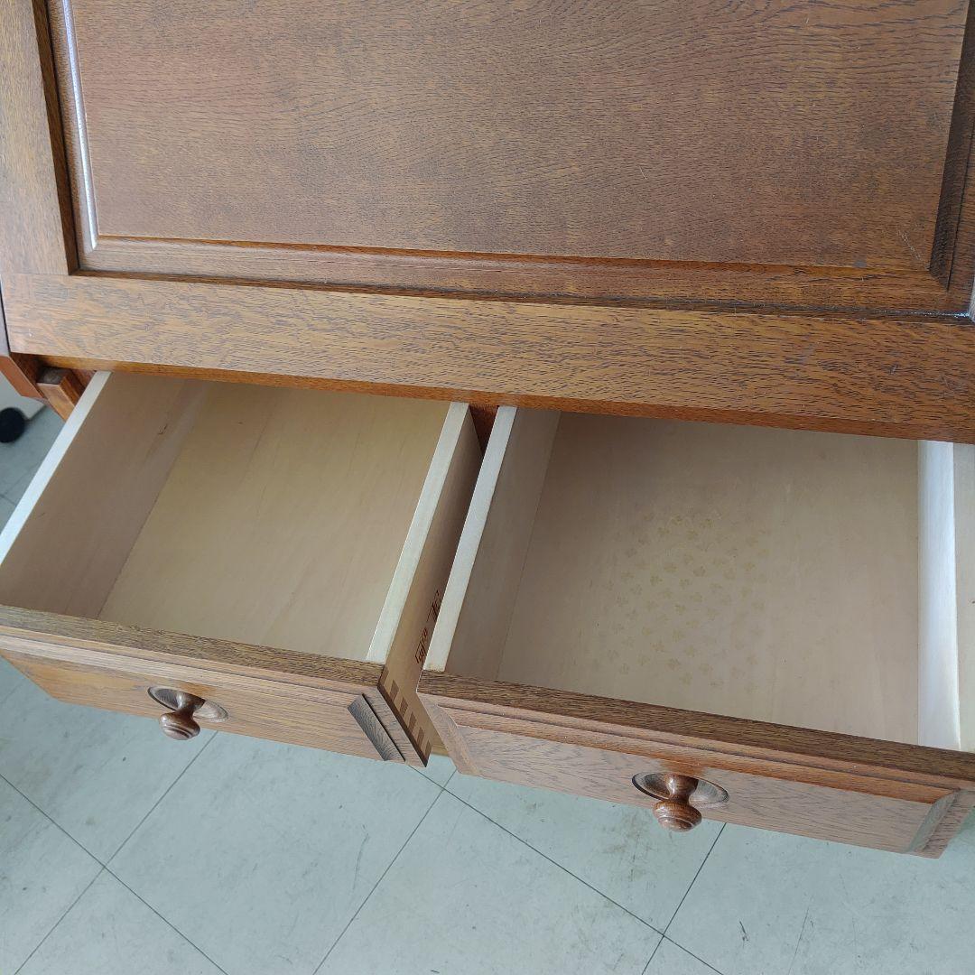 蝦夷民芸家具 ライティングデスク ナラ材 えぞ民芸 ライティングビューロー