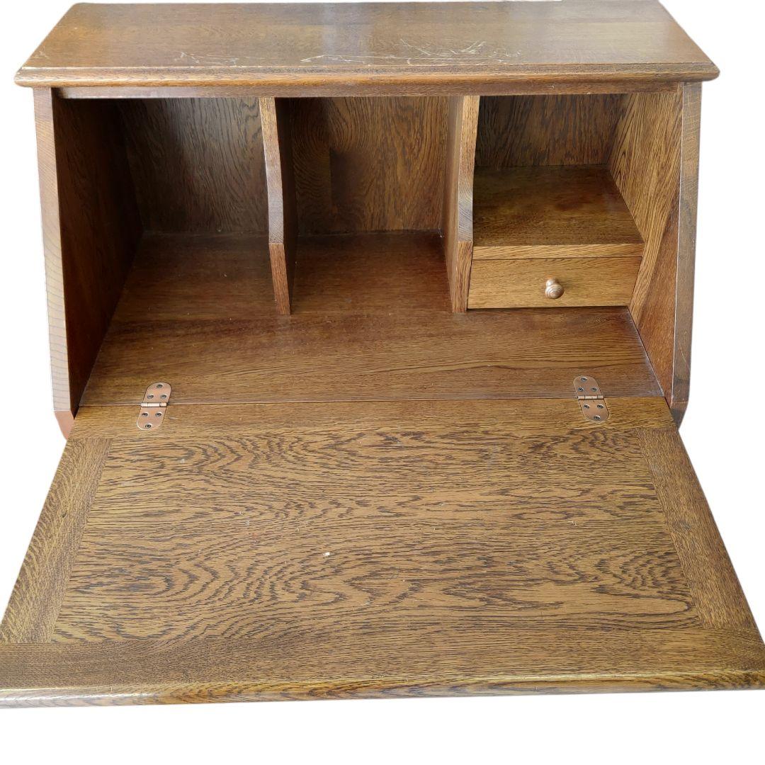 蝦夷民芸家具 ライティングデスク ナラ材 えぞ民芸 ライティングビューロー