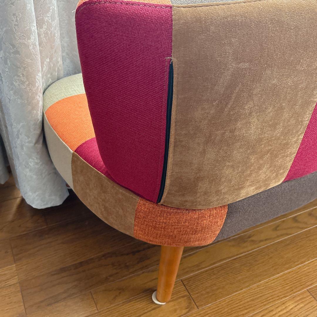 オシャレ】不二貿易 2人掛け ソファ パッチワーク ニノなのに インスタ映え