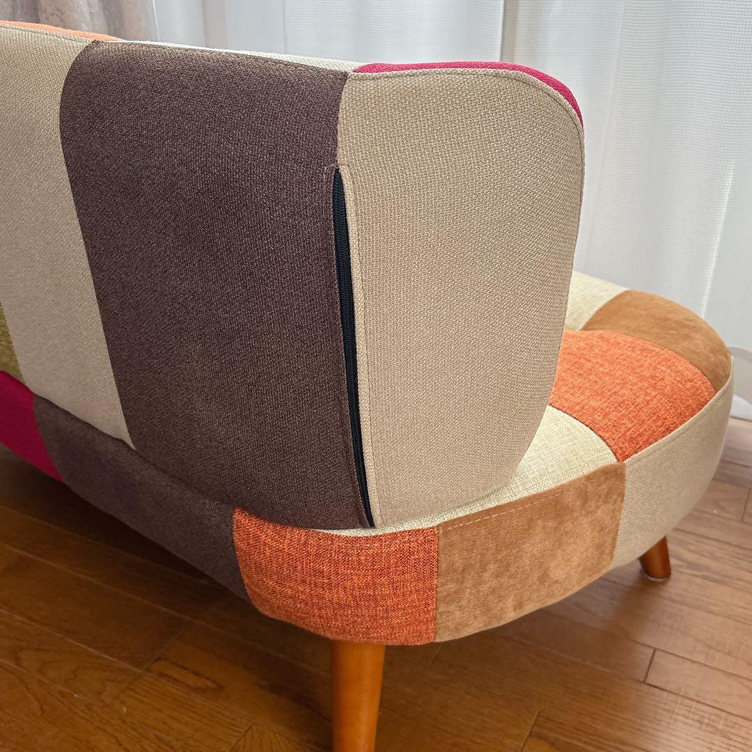 オシャレ】不二貿易 2人掛け ソファ パッチワーク ニノなのに インスタ映え