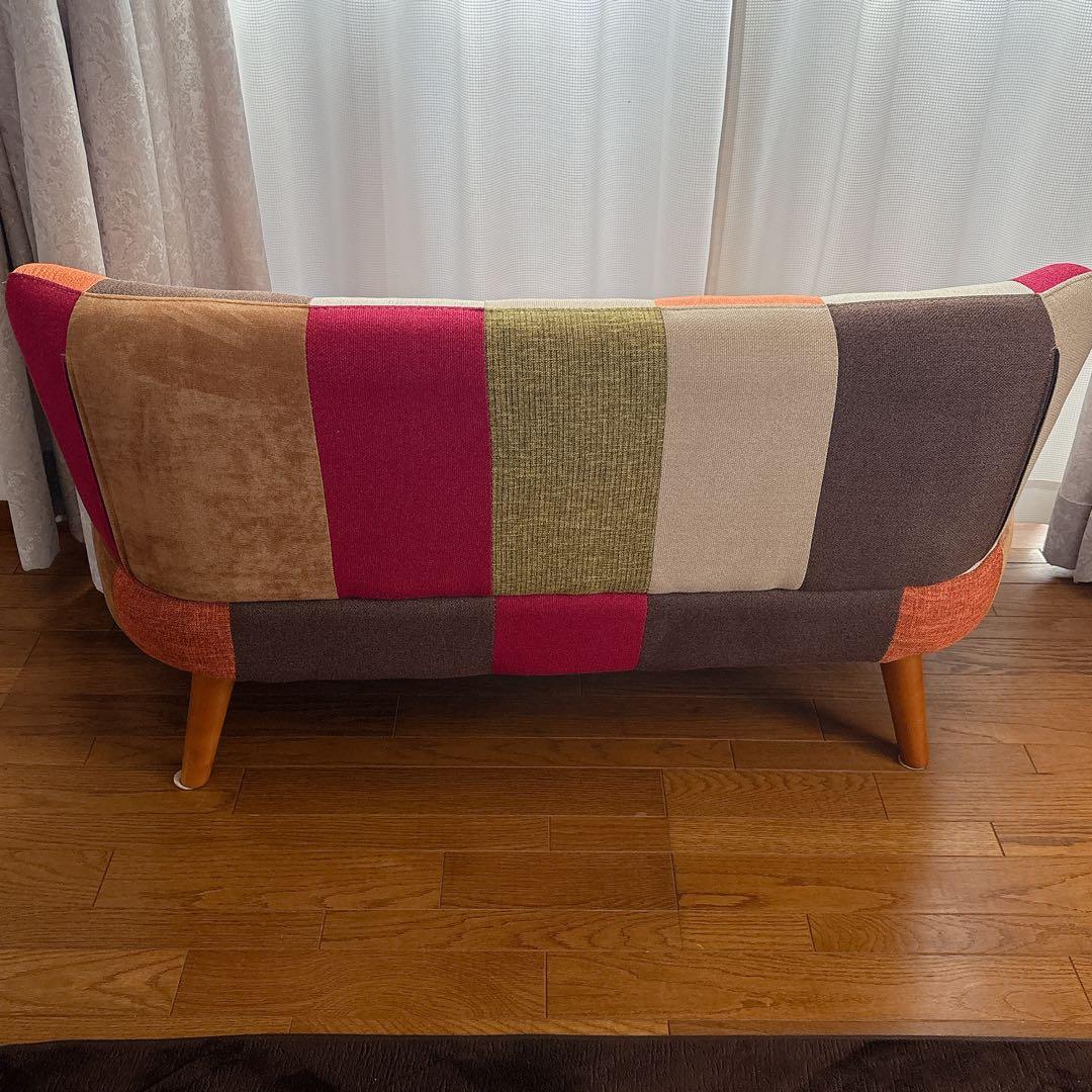 オシャレ】不二貿易 2人掛け ソファ パッチワーク ニノなのに インスタ映え