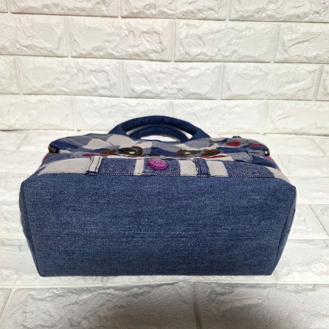 908 デニム＊リメイク＊パンダ＊バッグ＊トートバッグ