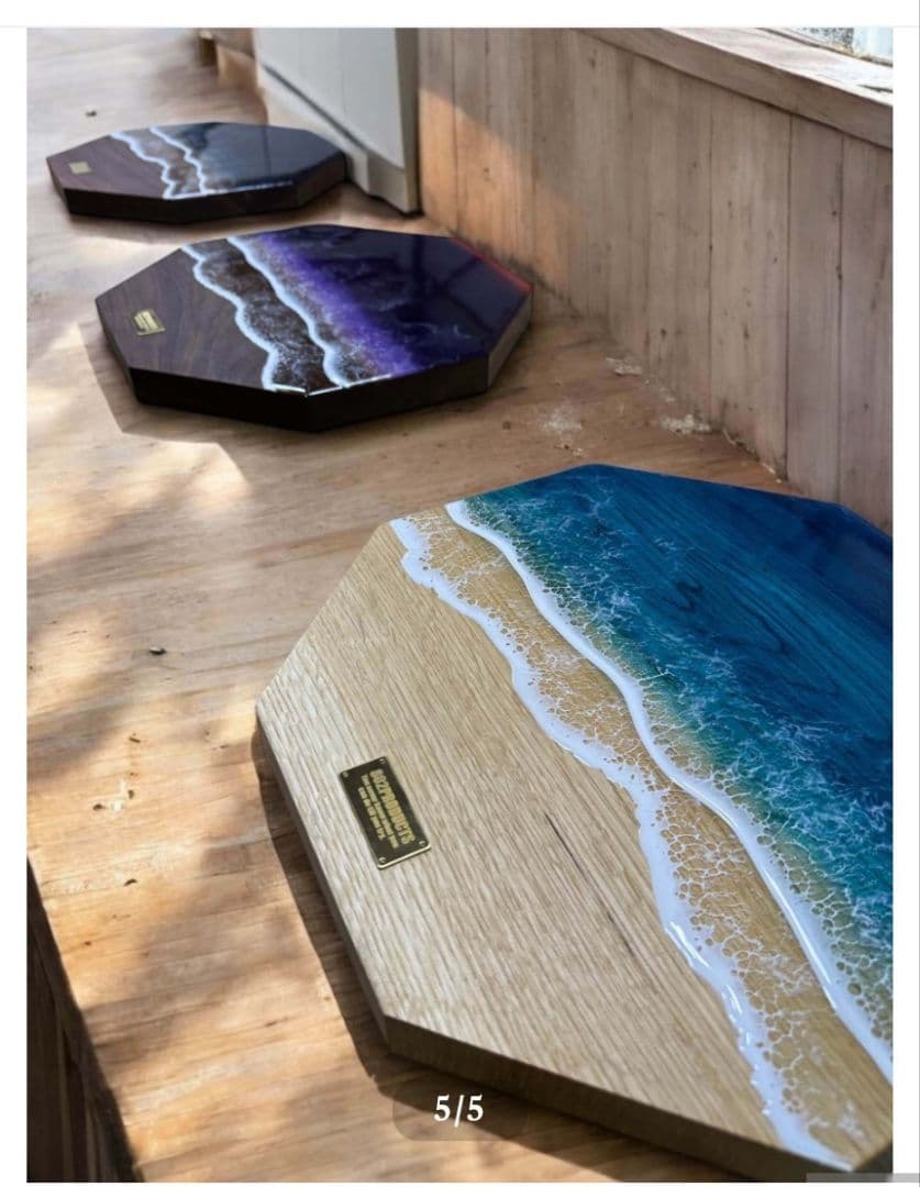 オクタゴンレジンテーブル 夜明け 802 products ウォールナット