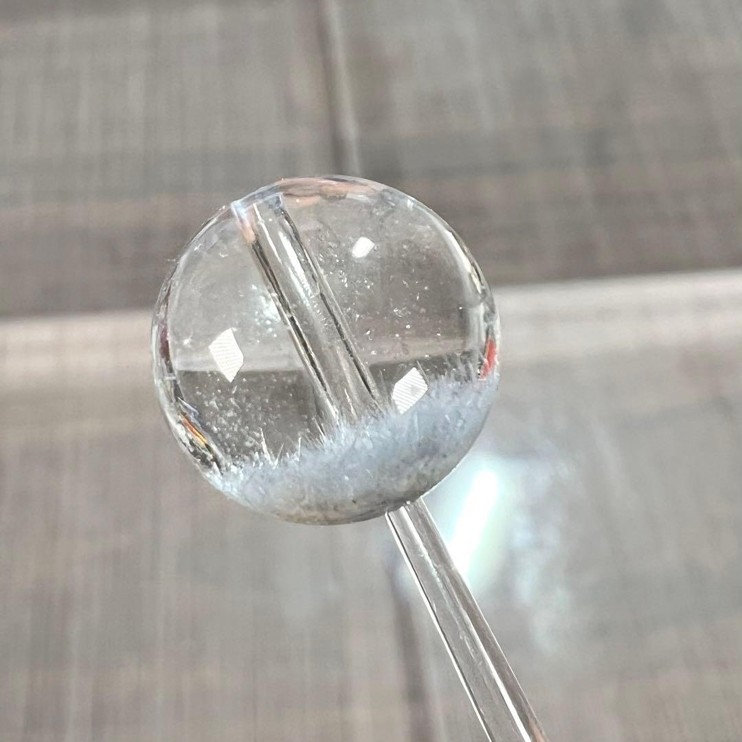 夢見る美しさ　高品質　デュモルチェライトインクォーツ　1粒　ビーズ　4