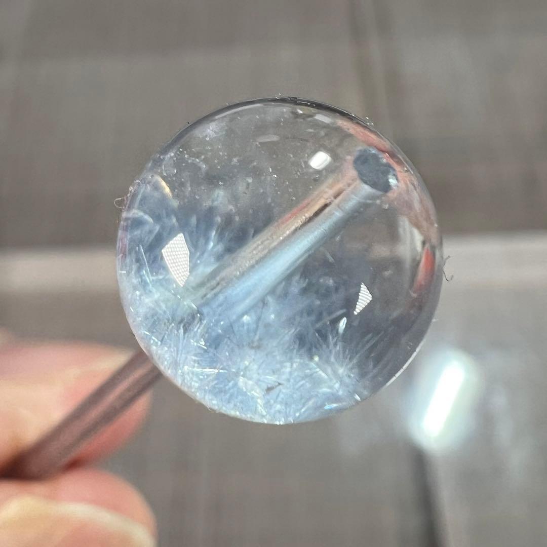 夢見る美しさ　高品質　デュモルチェライトインクォーツ　1粒　ビーズ　4