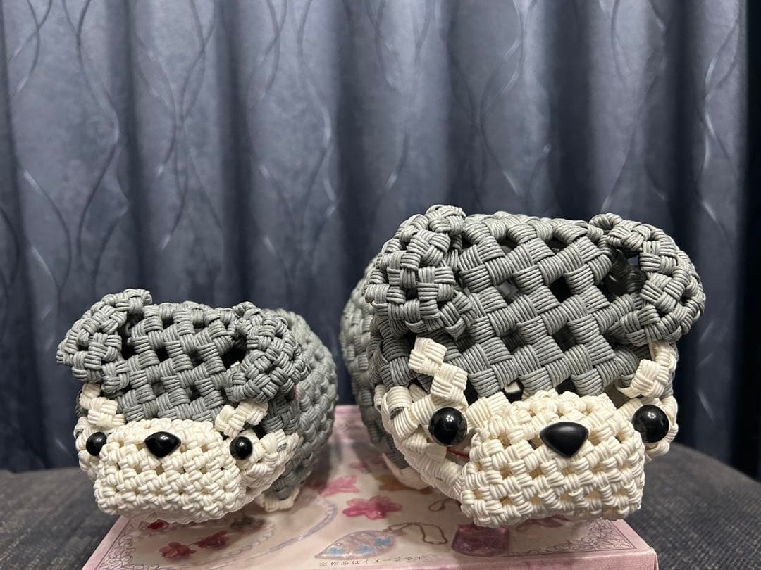 ダンプママです。シュナウザー犬　エコクラフト クラフトバンド