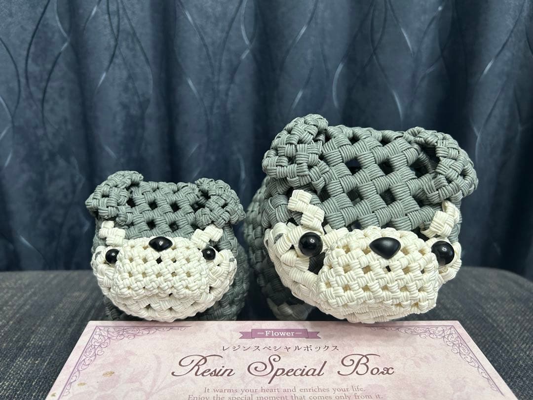 ダンプママです。シュナウザー犬　エコクラフト クラフトバンド