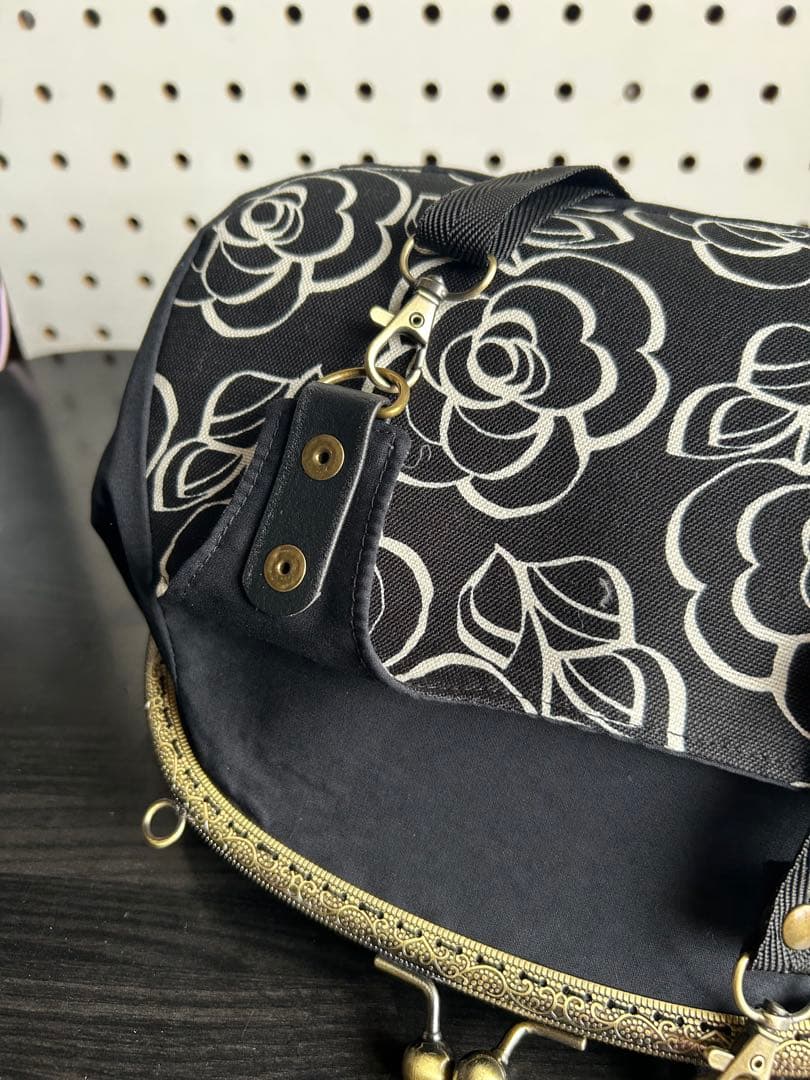 ＊ハンドメイド＊　お取り置き分　可愛い25口金ショルダーがま口バッグ　２点