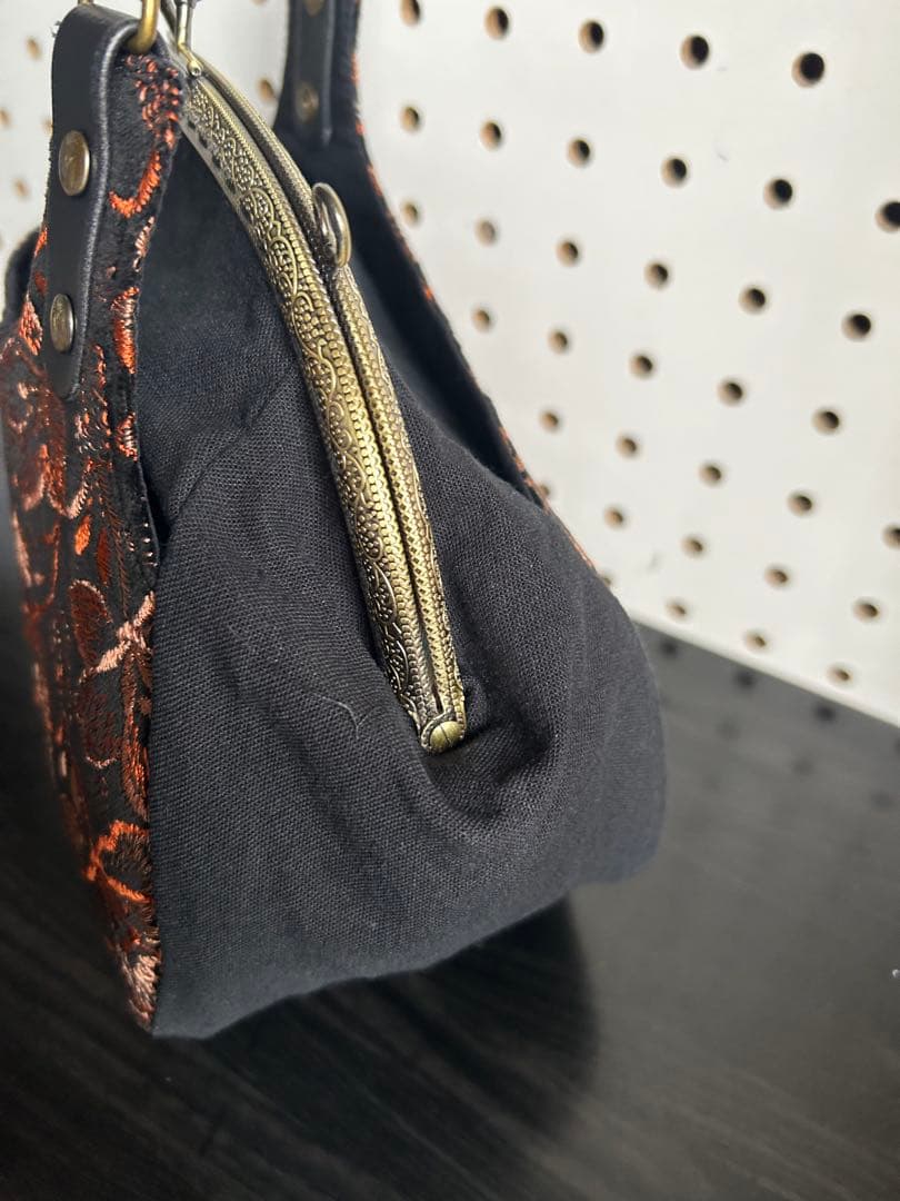 ＊ハンドメイド＊　お取り置き分　可愛い25口金ショルダーがま口バッグ　２点