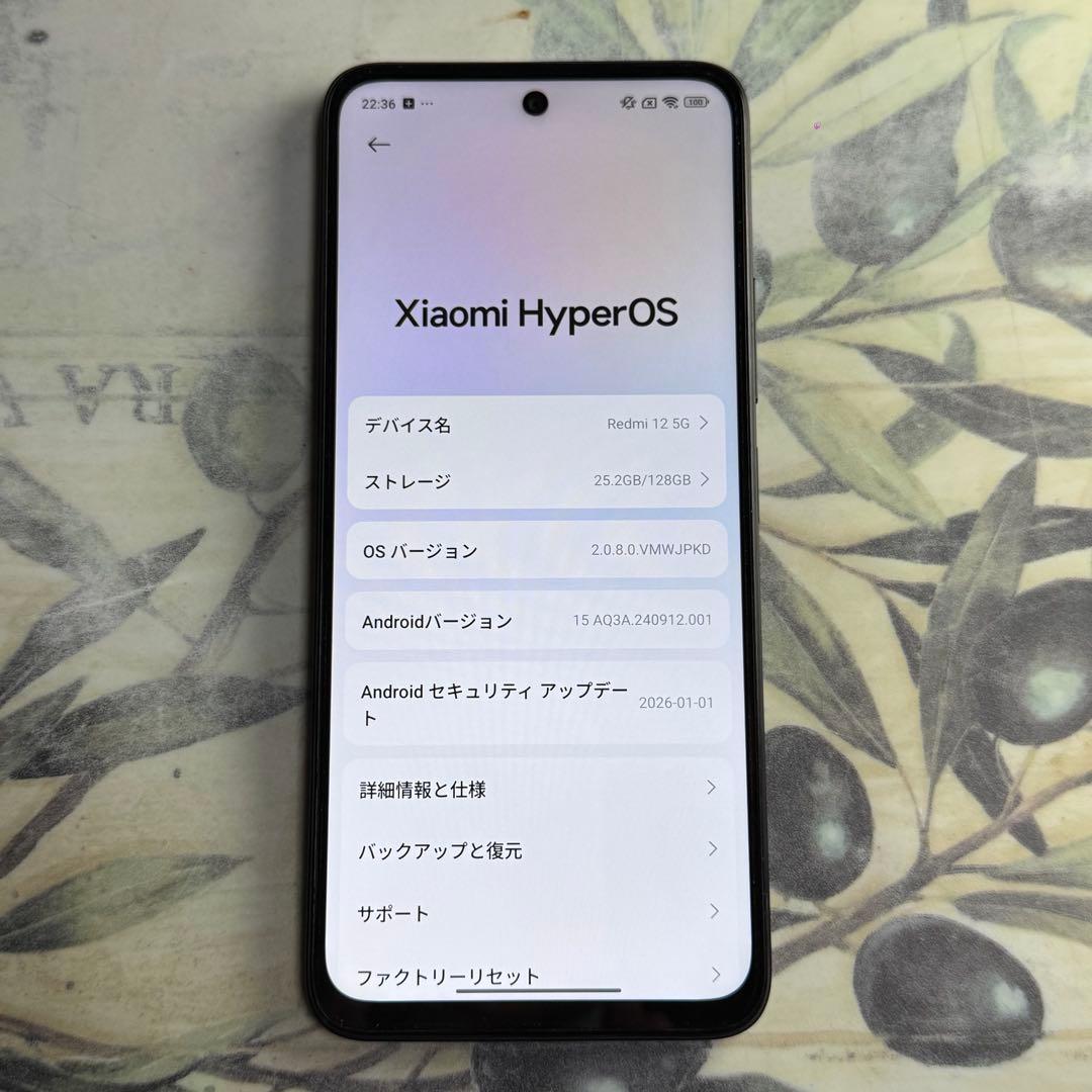 Xiaomi 12 5G SIMフリー ブラック128GB XIG03