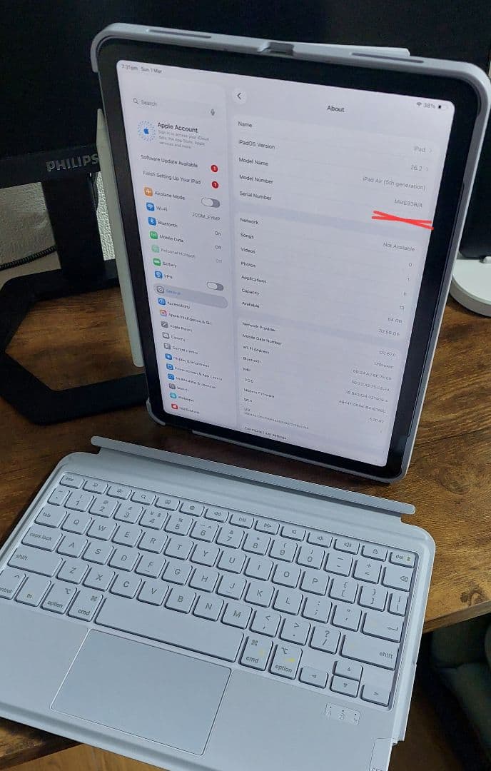 iPad Air 第5世代 M1 64GB セルラー KB&ペン付