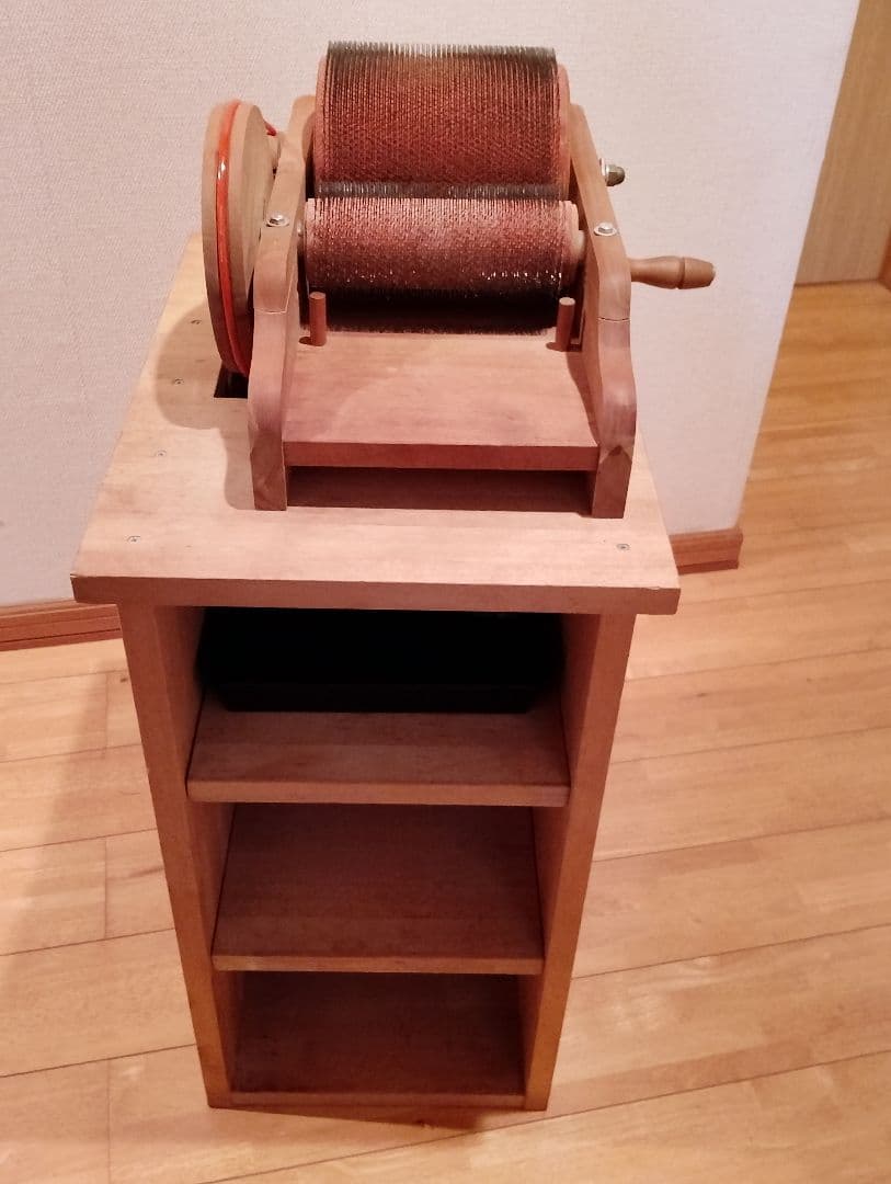 アシュフォード社 ドラムカーダー 塵取り受け付きカスタムラック