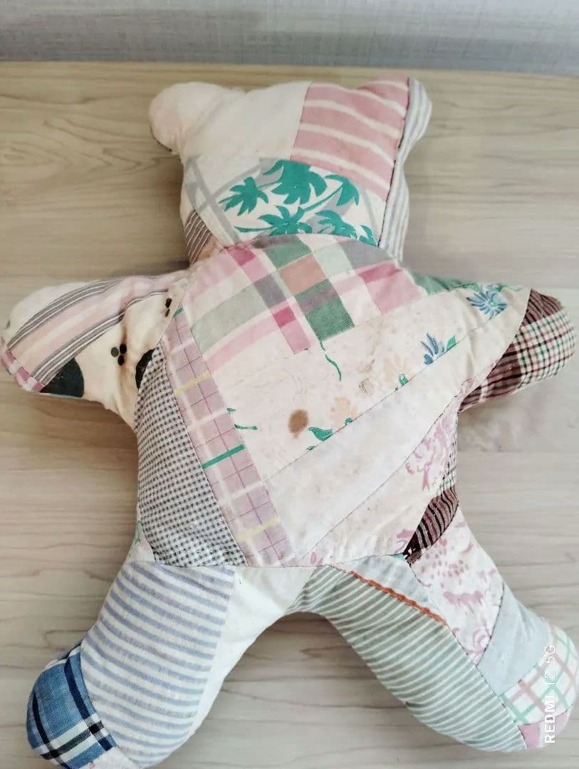 アメリカ♡パッチワーククマ型ぬいぐるみ