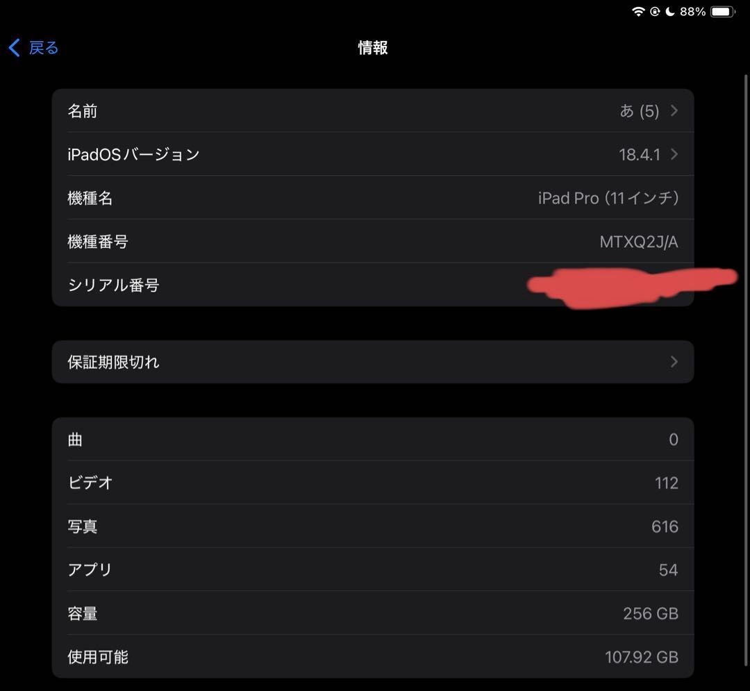 iPadPro11インチ 第一世代 256GB スペースグレー WiFiモデル