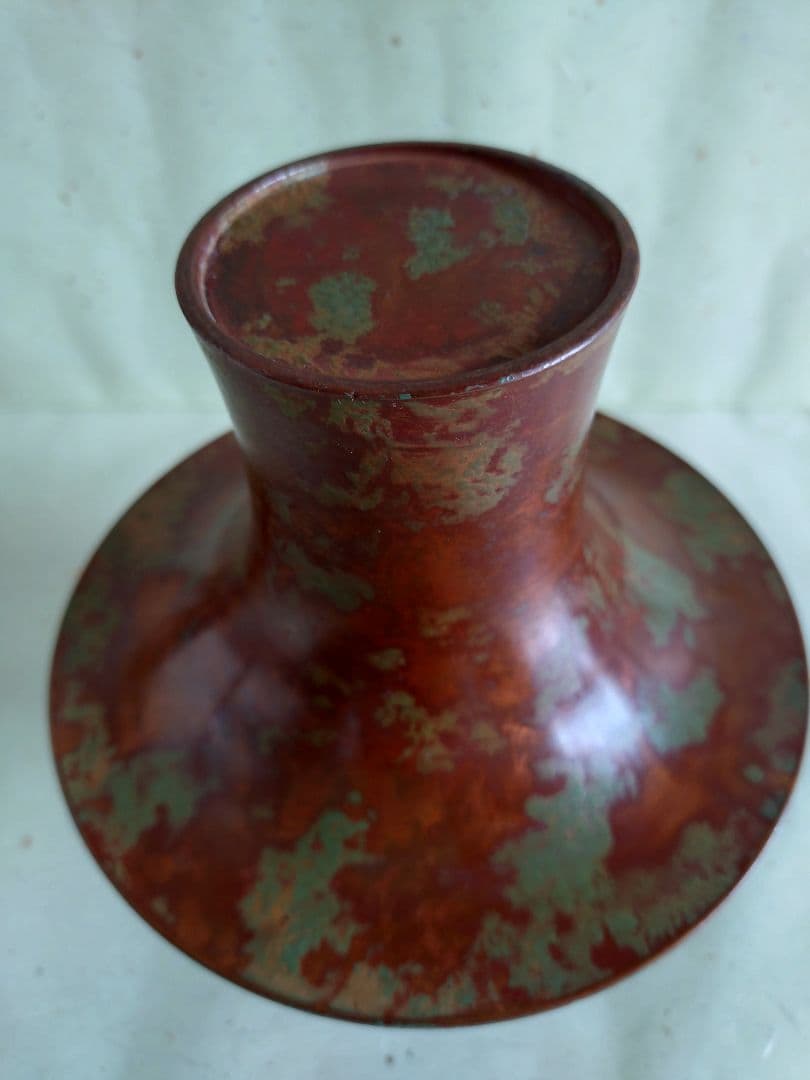 鋳銅花瓶　松和堂造　共箱 花入　花器　一輪挿し