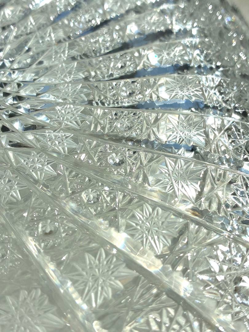 ボヘミアクリスタル 27cm 500Pk相当 ガラス スクエアボウル 大鉢