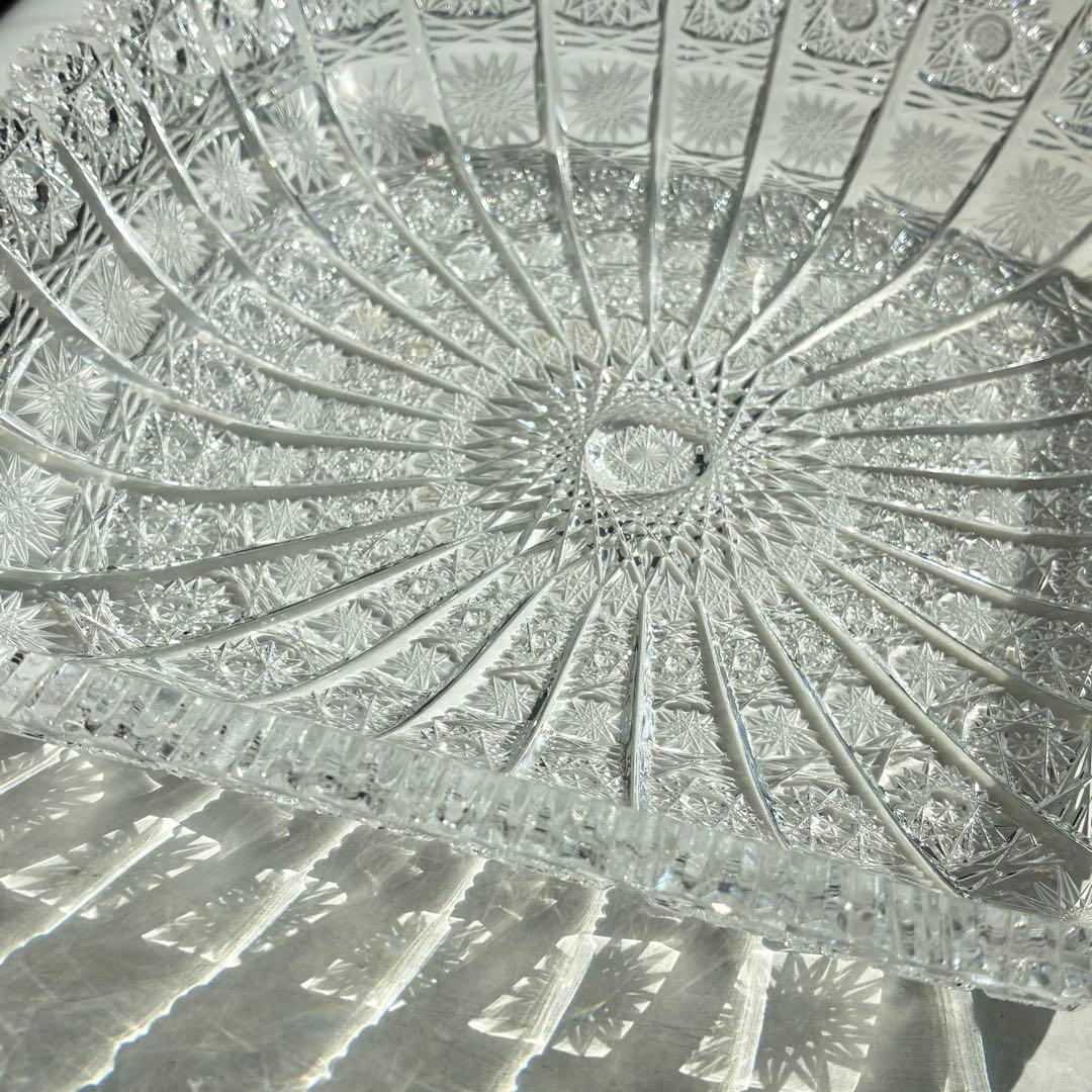 ボヘミアクリスタル 27cm 500Pk相当 ガラス スクエアボウル 大鉢